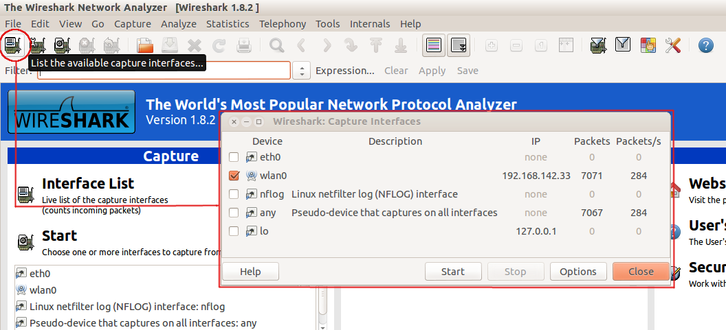 interfaces wireshark